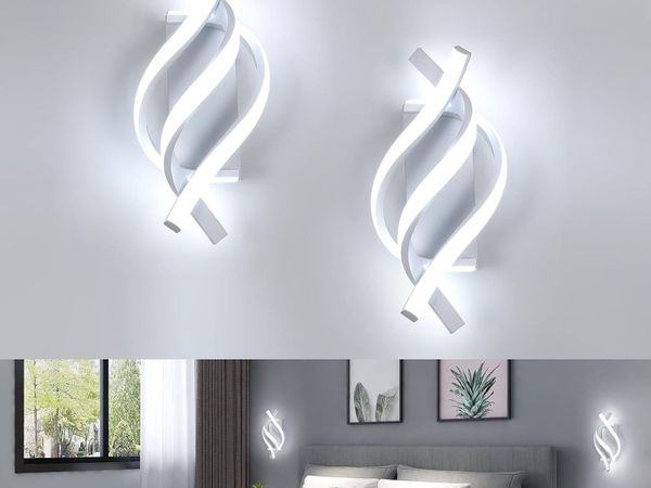Modern LED Wall Light 22W 1320lm Spiral Aluminium - Main image