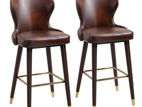 2 Pieces Home Luxury Counter-Height Bar Chair, Eur - Main image