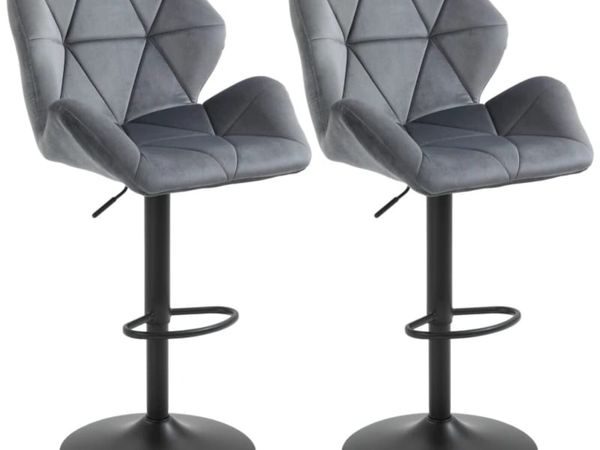 Bar Stool 2-Pack, Padded Bar Chair with Metal Fram - Main image
