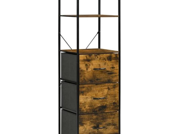 Industrial Storage Cabinet with 2 Open Shelves and - Main image