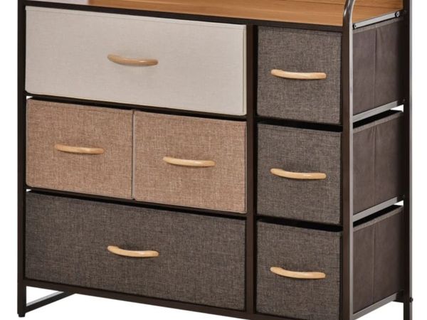 7-Drawer Dresser, Fabric Chest of Drawers, 3-Tier - Main image