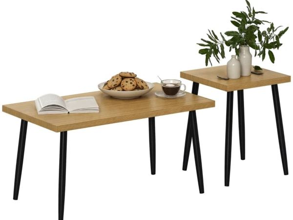 2-piece Coffee Tables Set, Large and Small Table w - Main image