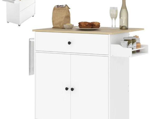 Rolling Kitchen Island with Drop Leaf, Kitchen Sto - Main image