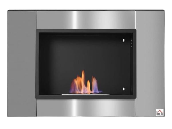 Wall Fireplace Ethanol Fireplace Ventless Real Fla - Main image