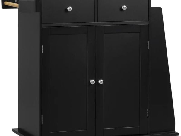 Kitchen trolley island with worktop, shelf, bottle - Main image