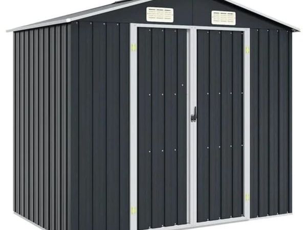 Garden Shed Anthracite 205x129x183 cm Galvanised S - Main image