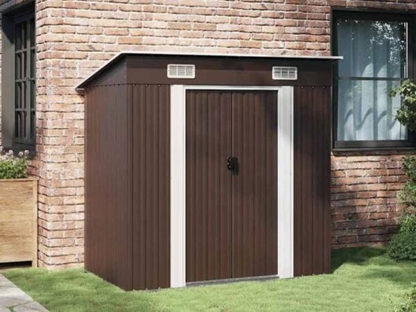 Garden Storage Shed Brown 194x121x181 cm Steel

De - Main image