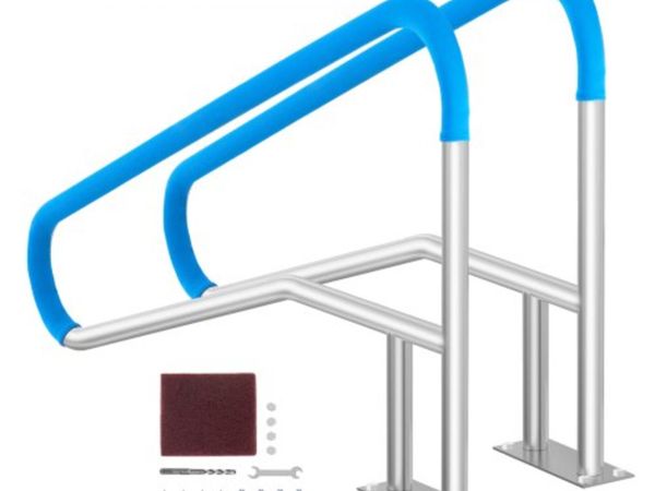 Pool Handrail, 2 PCS 55 x 32 inch Pool Railing, St - Main image