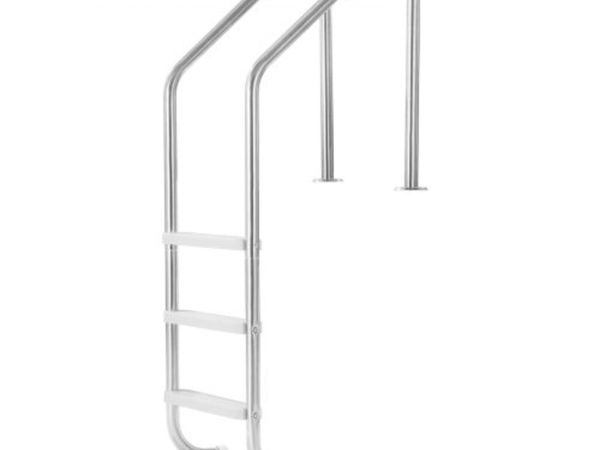 Swimming Pool Ladder, 3-Step Stairs with Double Ha - Main image