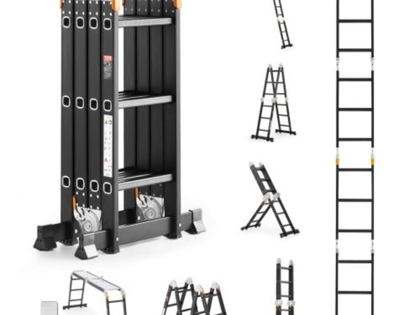 Multi-Purpose Folding Ladder, 7-in-1 Tall Extensio - Main image