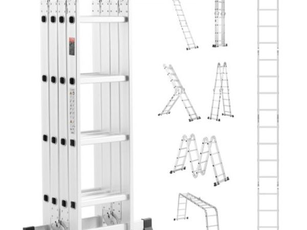Folding Ladder, 7-in-1 Tall Extension Step Ladder, - Main image