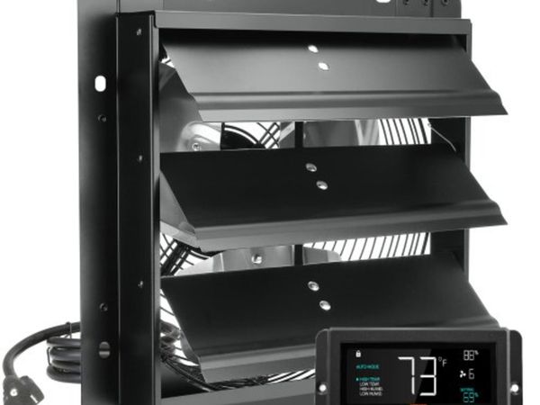 Shutter Exhaust Fan, 305 mm with Temperature Humid - Main image