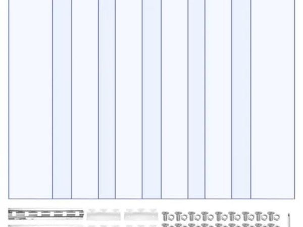 PVC Strip Curtain, 2.1 m Height x 0.96 m Width x 2 - Main image