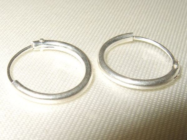 New/Unworn Silver 'Sleeper' Earrings - Main image