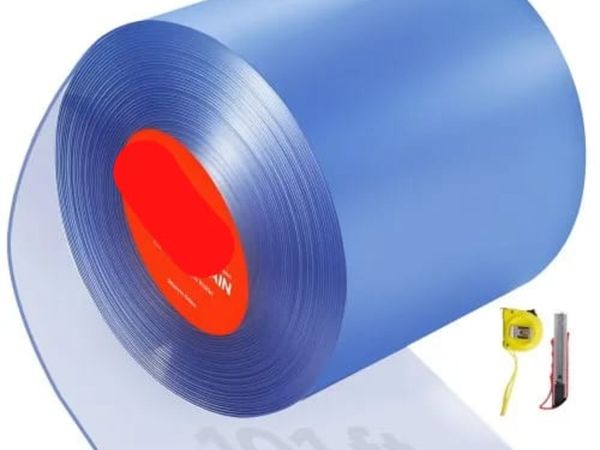 PVC Strip Curtain, 30.8 m Length x 30.5 cm Width, - Main image