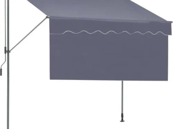 Manual Retractable Awning, 118" Outdoor Retractabl - Main image