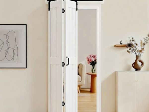 Bifold Barn Door, 914 x 2134 mm, MDF Bi-Fold Slidi - Main image