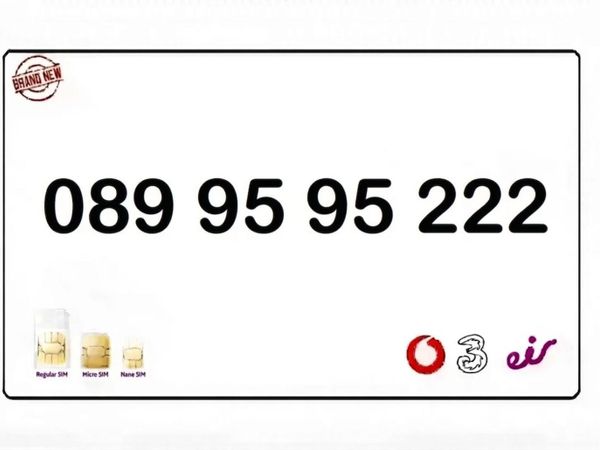 Vip, Gold, Platinum, Easy Number 95 95 222 - Main image