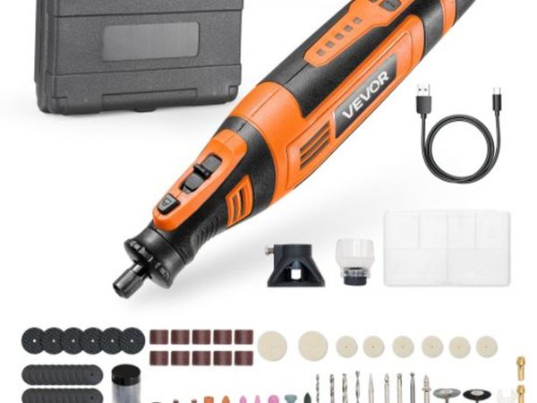 136-Piece Cordless Rotary Tool Kit, DC8V Portable - Main image