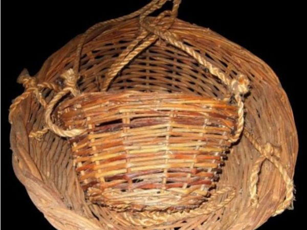 Vintage Willow Gathering Baskets - Pristine Pair - Main image