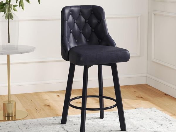 Bar Stools Waterproof PU Leather (Set of 2) - Main image
