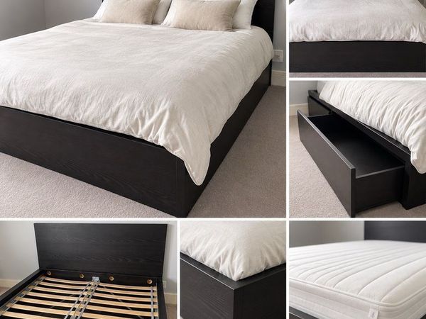 King Size Bed with Four Storage Drawers - Main image