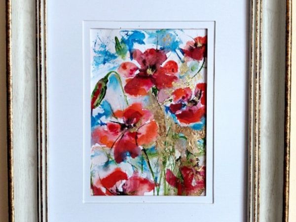 Original Watercolor Floral Painting - Main image