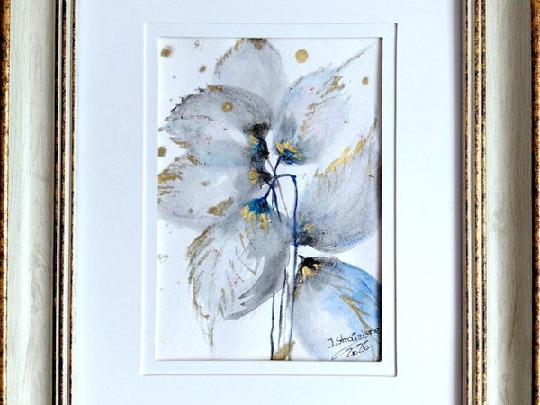 Original Watercolor Floral Painting - Main image