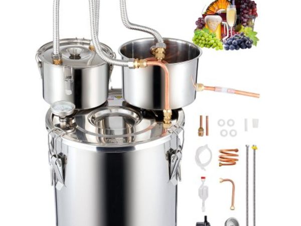 Alcohol Still, 5 Gal / 19 L Stainless Steel Water - Main image