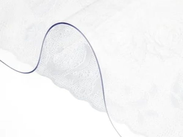 Plastic Table Cover 40 x 72 Inch, 1.5 mm Thick Cle - Main image