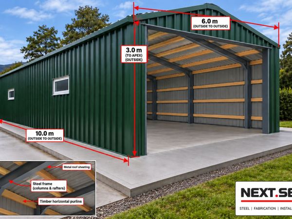 Premium Flat Pack Steel Shed – Durable, Versatile - Main image