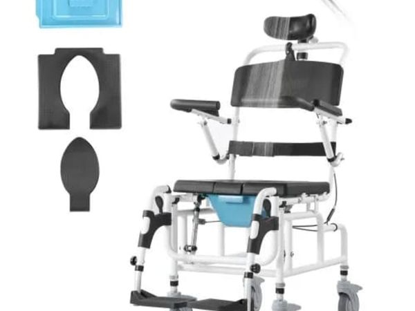 Shower Wheelchair 17.5in/44.5 cm Al Alloy Bathroom - Main image
