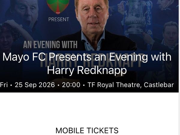 An Evening with Harry Redknapp Castlebar - Main image