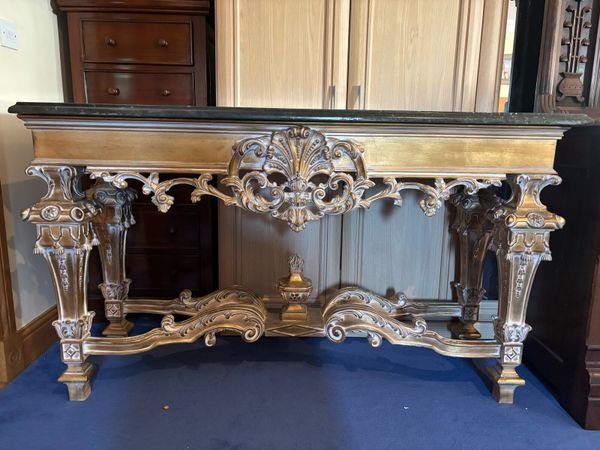 Gilt Marble Topped Console Table - Main image