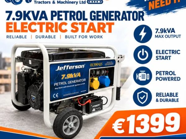Jefferson 7.9kVA Petrol Generator - Main image