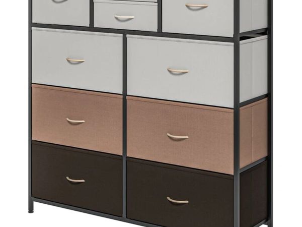 Bedroom Chest of Drawers, 10 Drawer Dresser with F - Main image