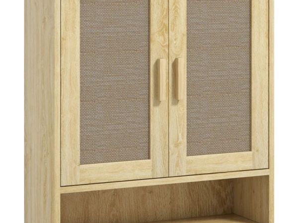 Bathroom Wall Cabinet Wall-Mounted WC Unit with Do - Main image