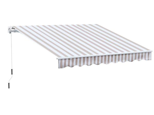 10' x 8' Manual Retractable Sun Shade Patio Awning - Main image