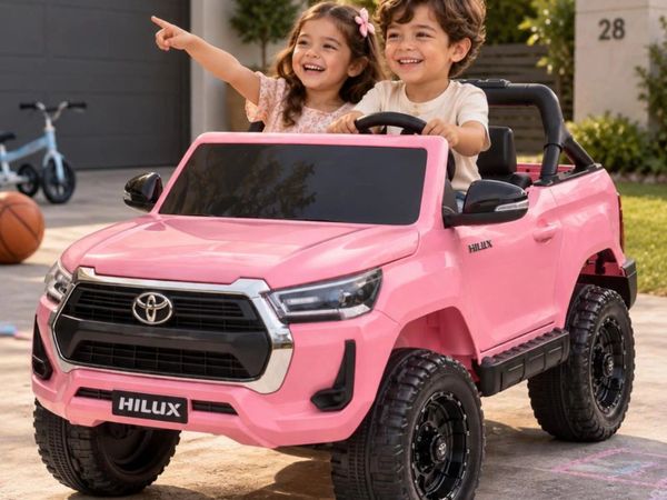 Toyota Hilux 12V Electric Ride On Jeep Pink - Main image