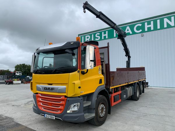 2018 DAF CF 360 DROPSIDE C/W HMF EXTENDABLE CRANE - Main image