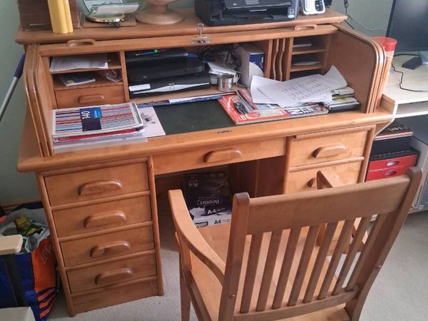 Roll top Desk and chair - Main image