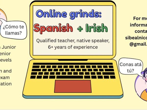 Irish and Spanish online grinds - Main image