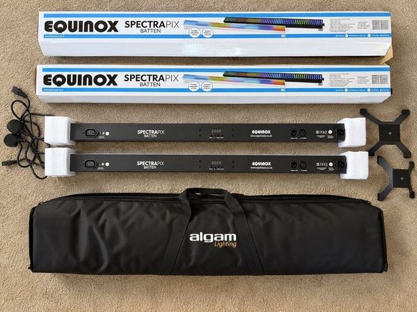 2 x Equinox SpectraPix RGB LED Battens and Bag Unused Mint - Main image