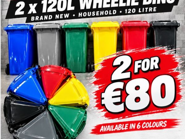 2x brand new wheelie bins - Main image