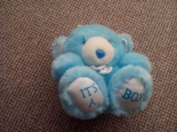 Newborn: It's a Boy" Teddy Bear. - Main image