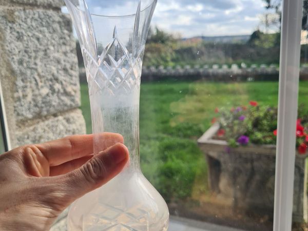 vintage Irish Cavan Crystal bud vase. - Main image