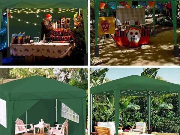 Gazebo 3m x 3m Marquee Tent with 4 Weight Bags - Main image