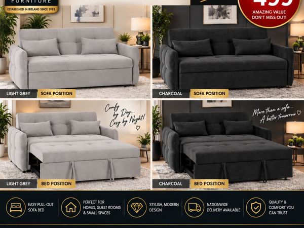 🔥 SOFA BY DAY… BED BY NIGHT — ONLY €499! 🔥 - Main image
