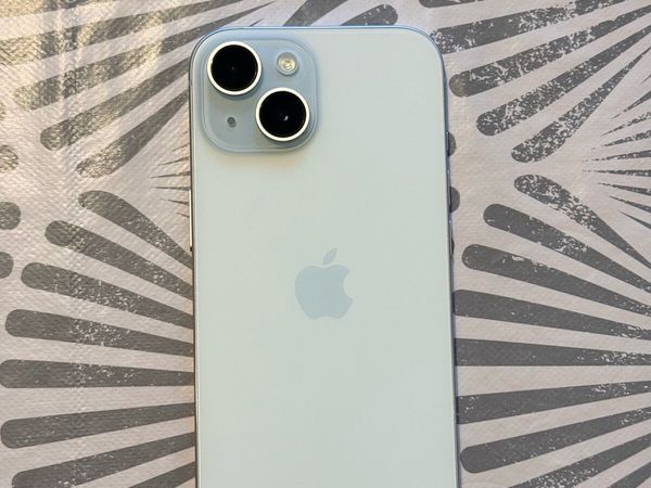 Unlocked iPhone 15 white/blue (mint) - Main image