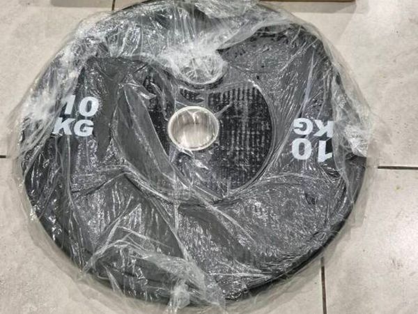 Brand new 2x10kilo olympic bumper weight plates - Main image